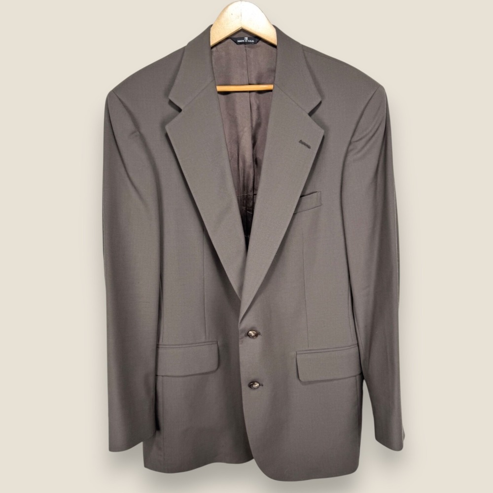 Polo University Club Ralph Lauren Sport Coat Blazer Men 40R Brown Virgin Wool